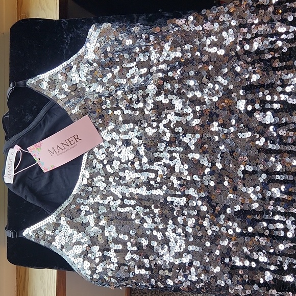 MANER Women's Sequin Tank Top ☆ XL ☆ NWT ☆ Sparkly Elegant ☆ Classy Tank top ☆ - Picture 13 of 17